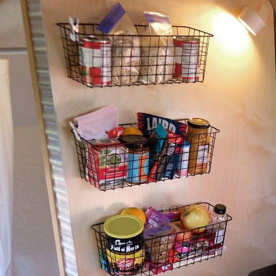 Seating Area Wire Basket Storage